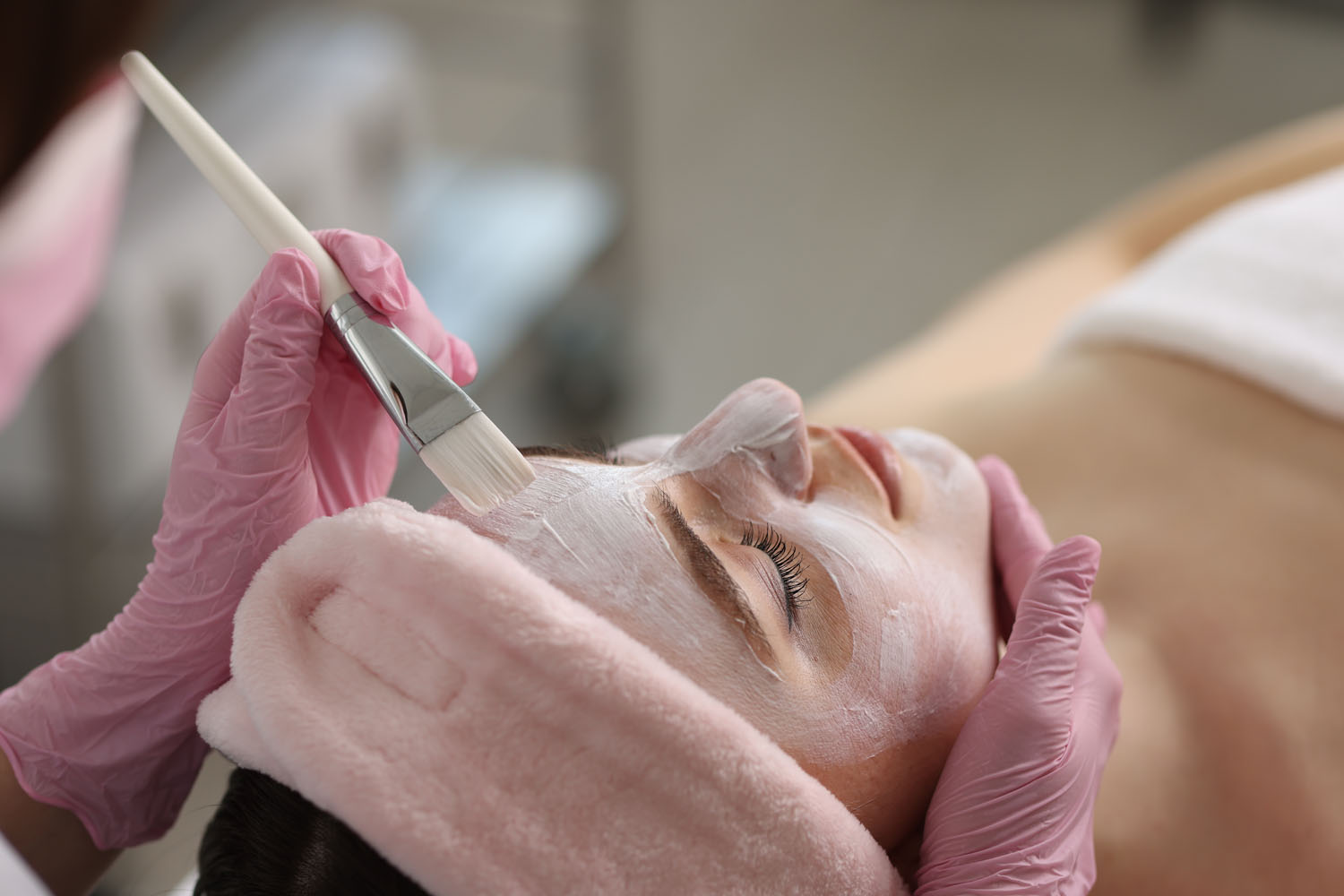 Chemical peel application at ADI MedSpa
